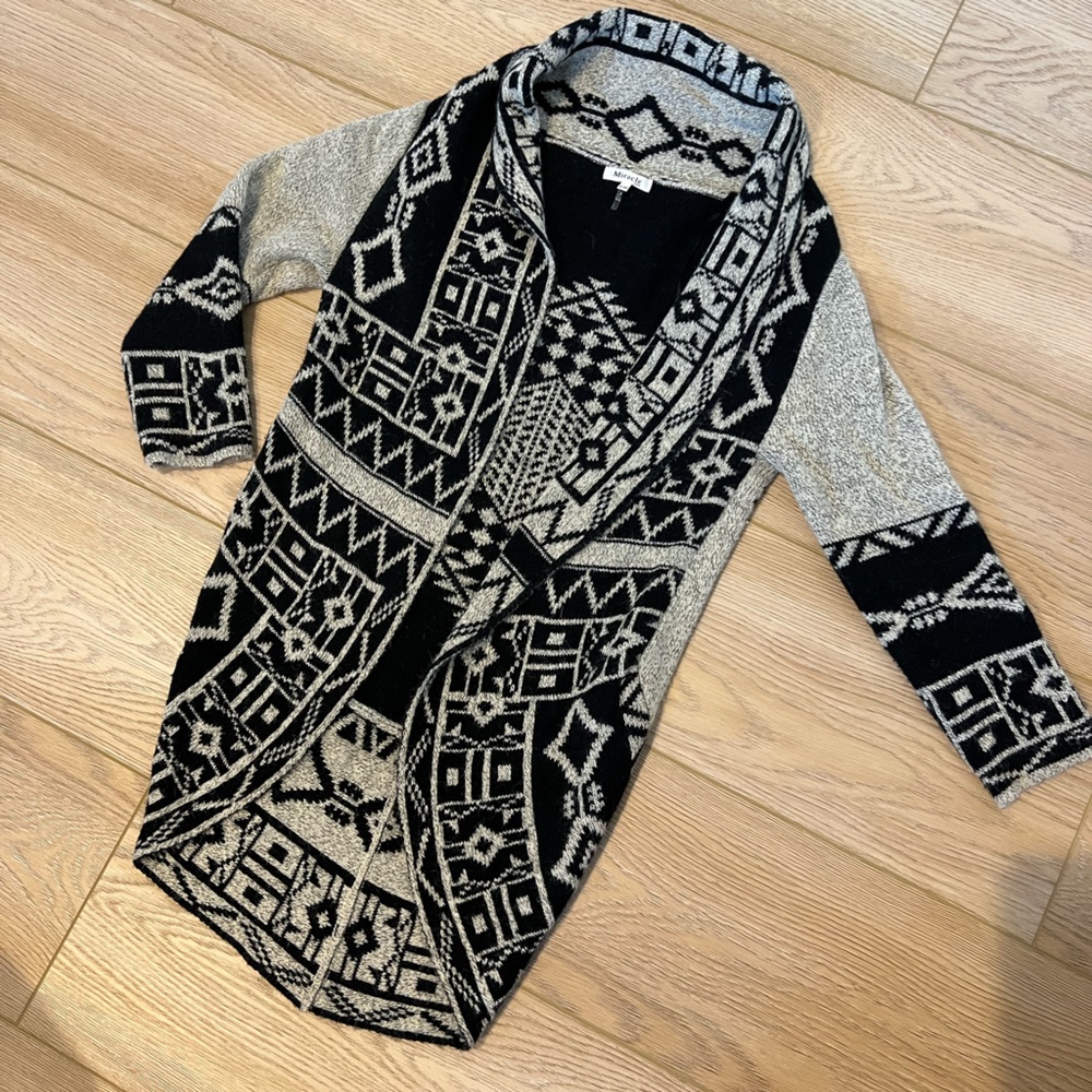 Black and Tan cardigan sweater